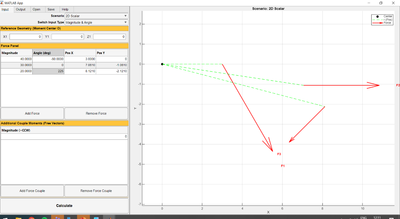 Figure 3.28: Application Input Tab 2D